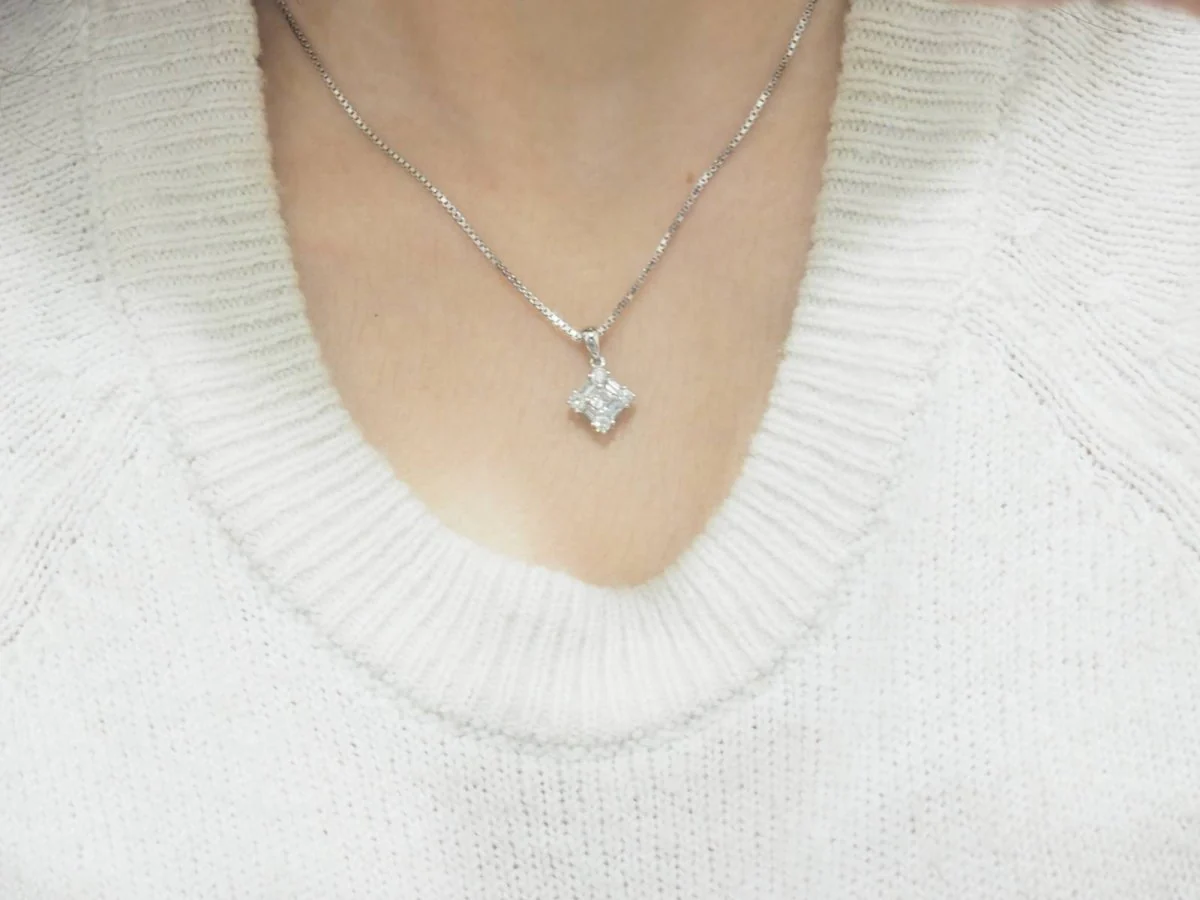 Collier en or blanc et diamants - Image 6