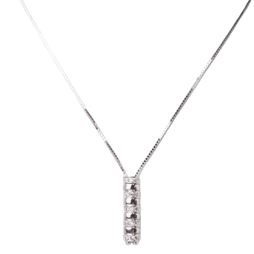 Collier en or blanc et diamants
