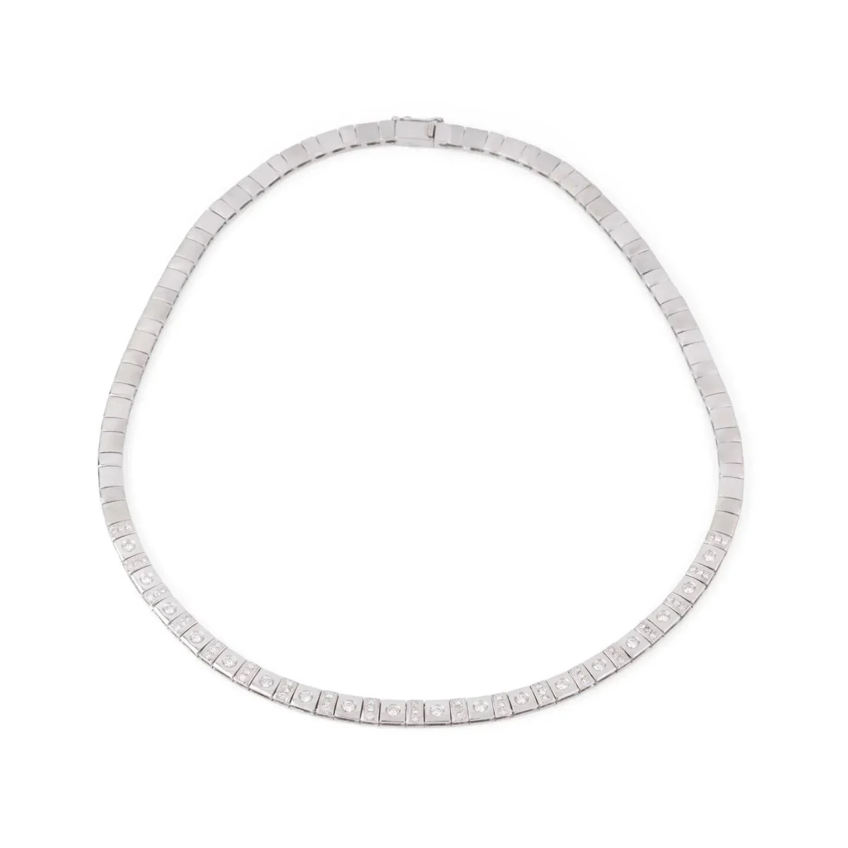 Collier en or gris et diamant