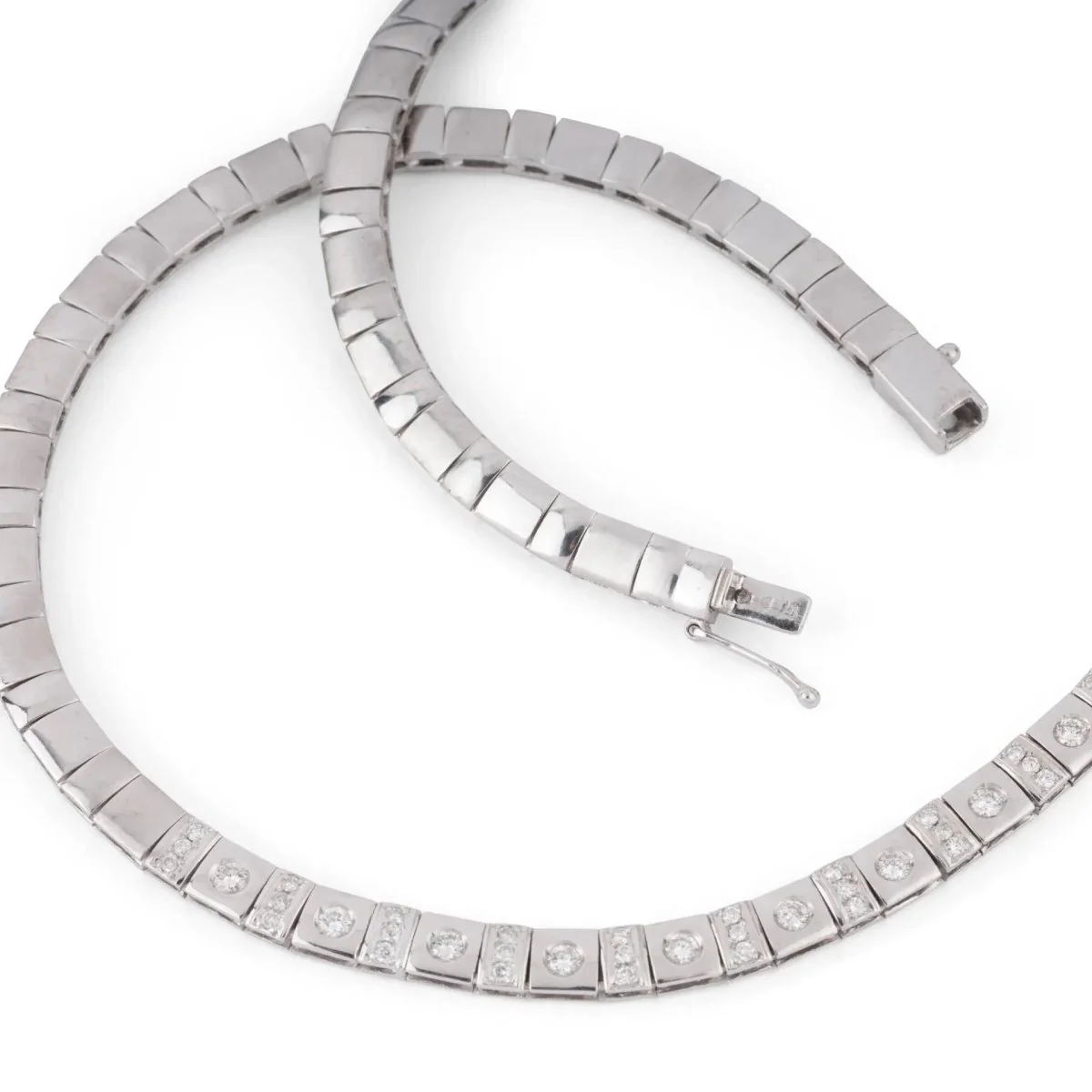 Collier en or gris et diamant - Image 5