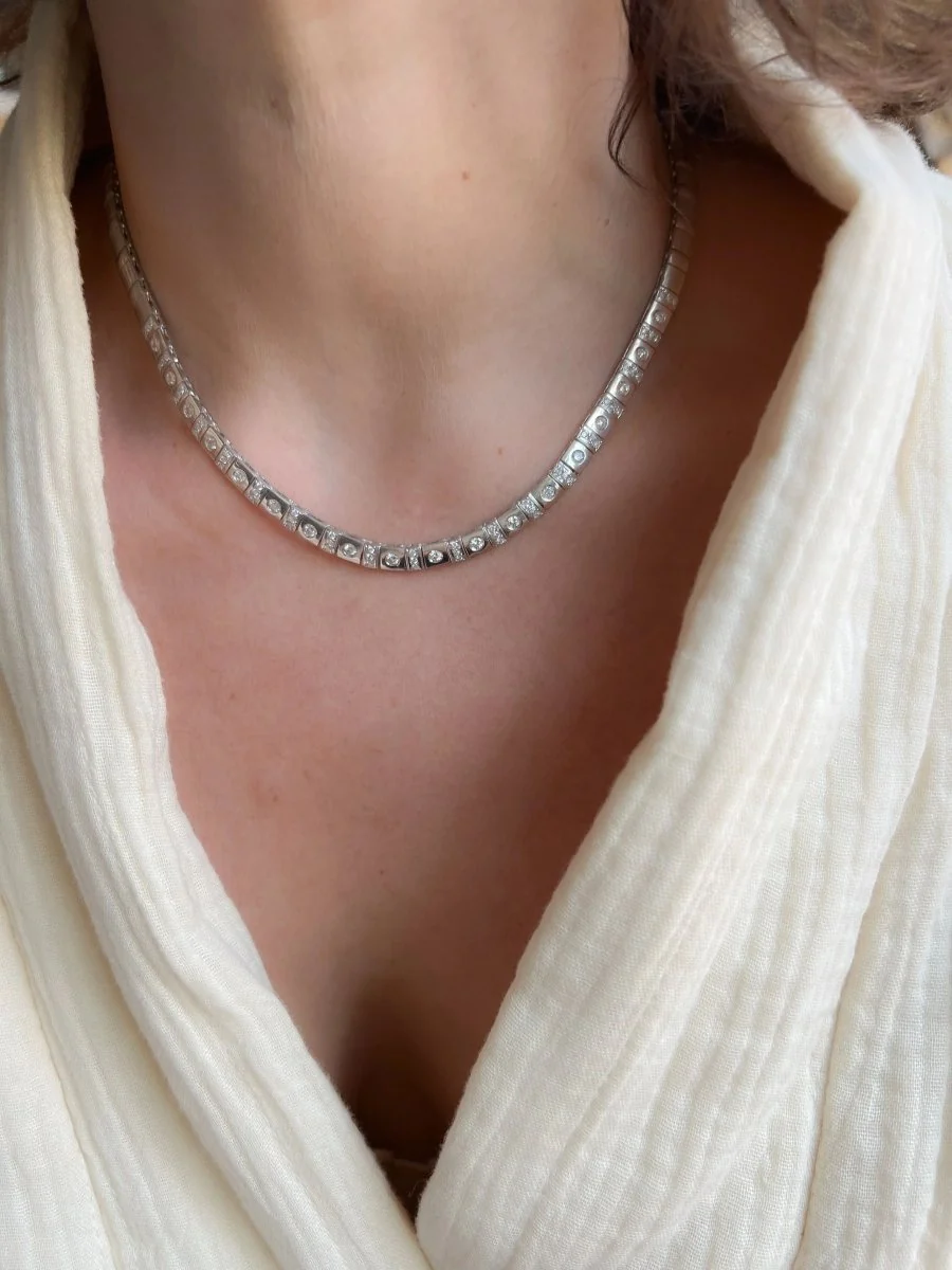 Collier en or gris et diamant - Image 7