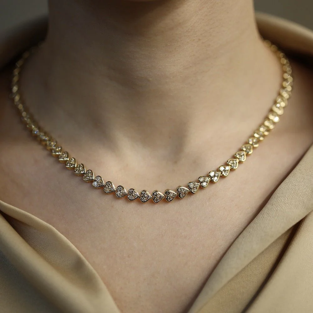 Collier en or jaune et diamants - Image 2