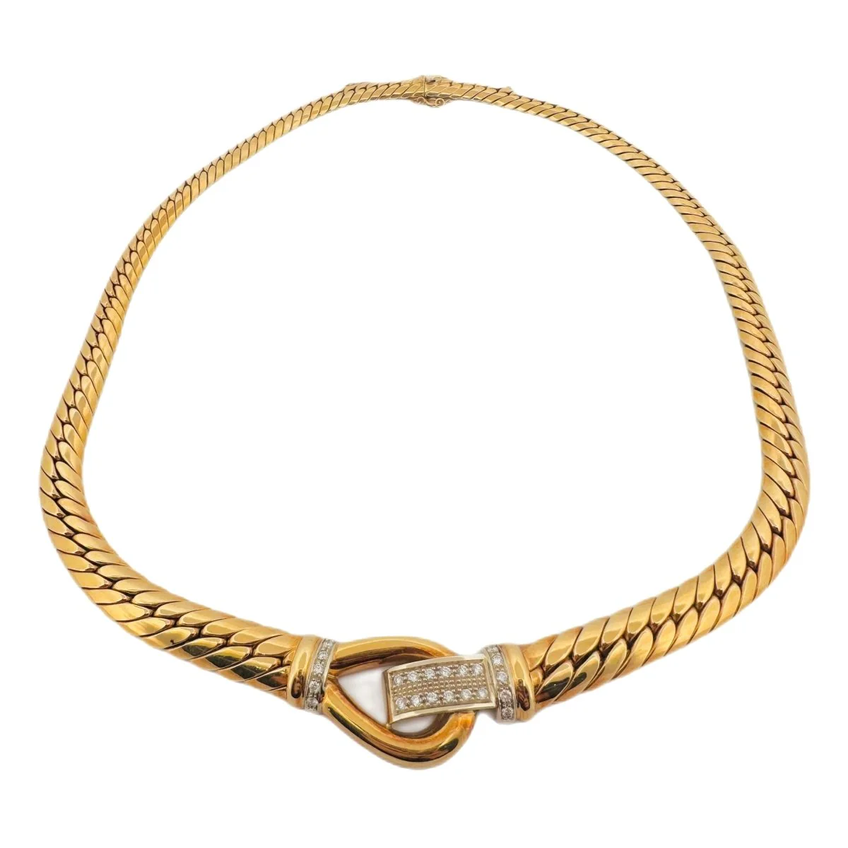 Collier en or jaune et diamants