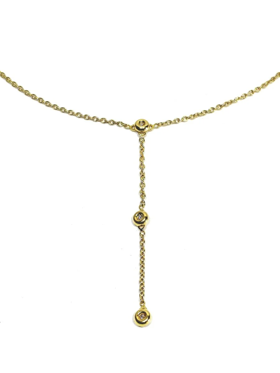 Collier en or jaune et diamants - Image 2
