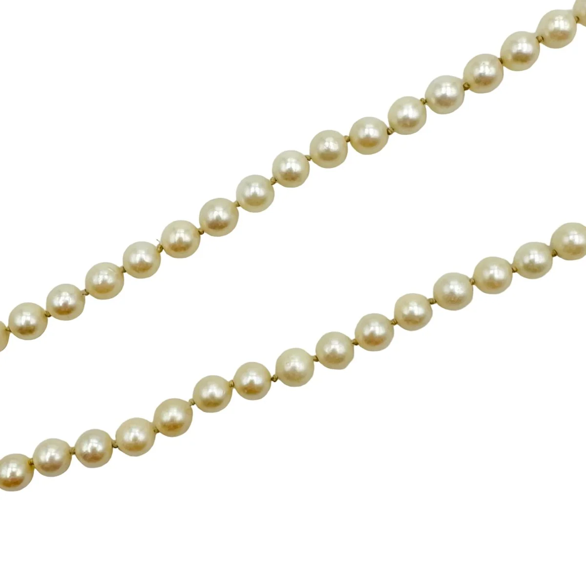 Collier en or jaune et perles - Image 3