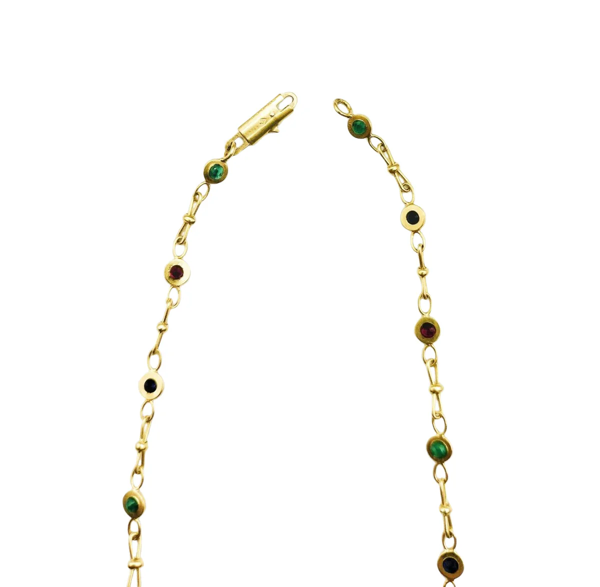 Collier en or jaune et pierres fines - Image 3