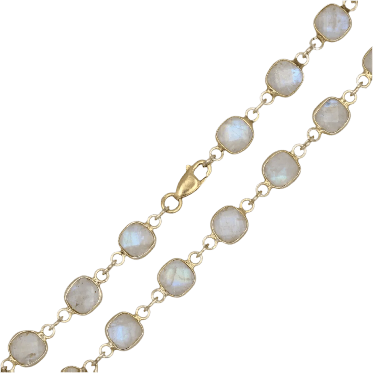Collier Ras de Cou en argent, vermeil et pierres de lune - Image 4