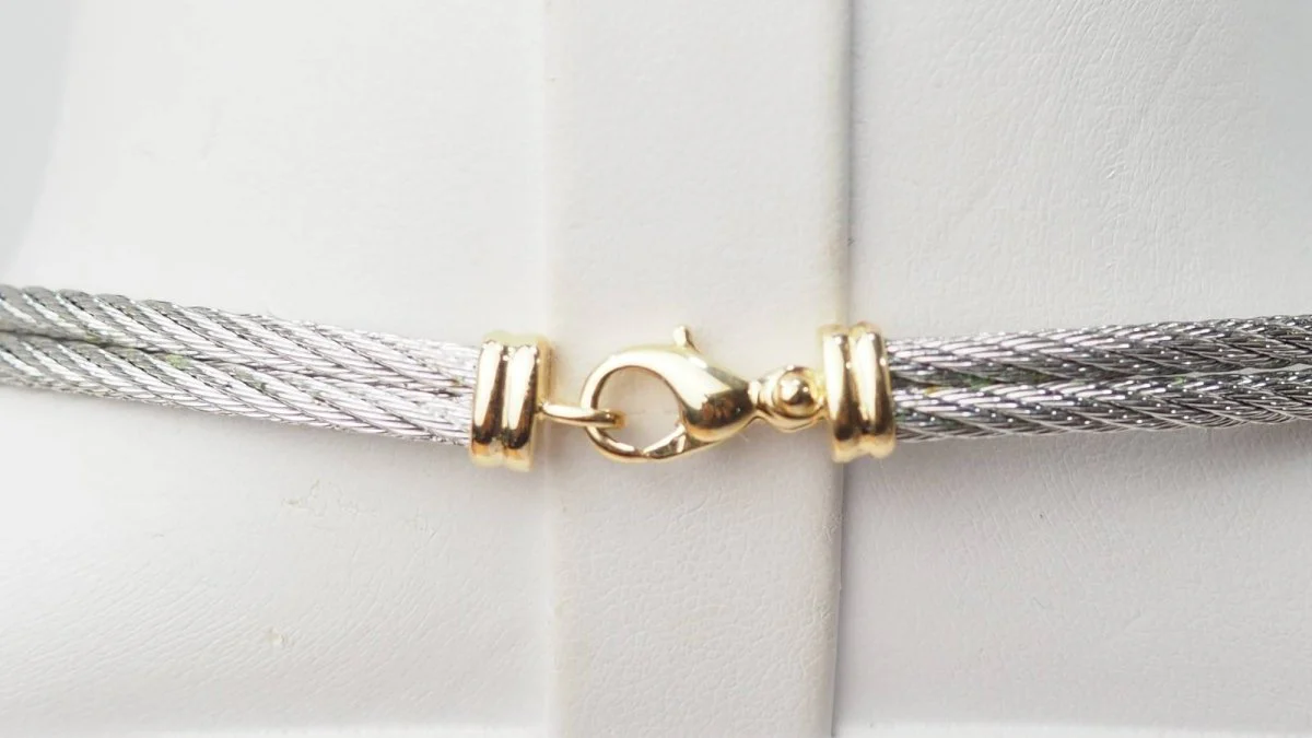 Collier FRED force 10 vintage en or jaune et acier - Image 4