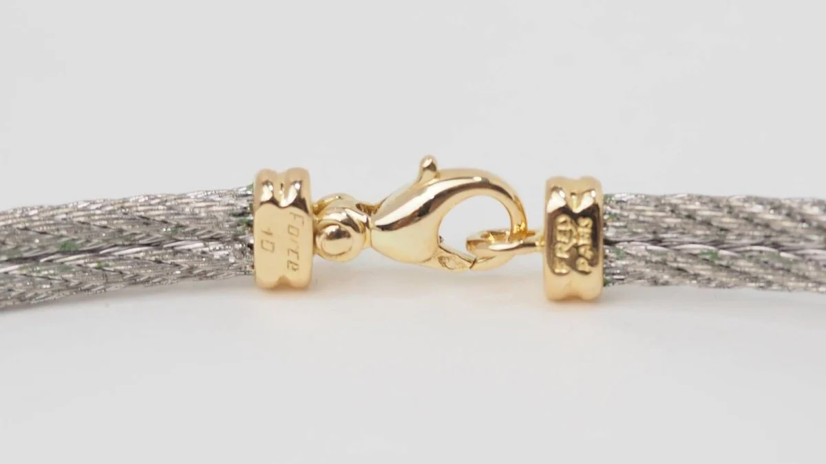 Collier FRED force 10 vintage en or jaune et acier - Image 6