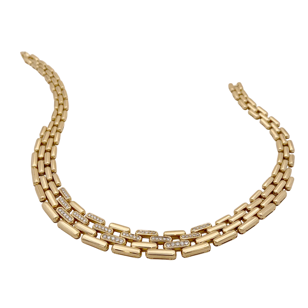 Collier Ras de Cou FRED en or jaune et diamants - Image 4