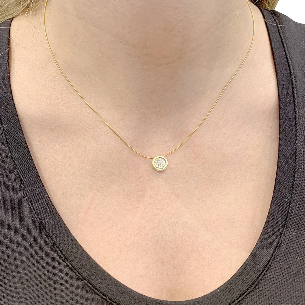 Collier Fred "Miss Fred Moon" or jaune, diamants. - Image 3