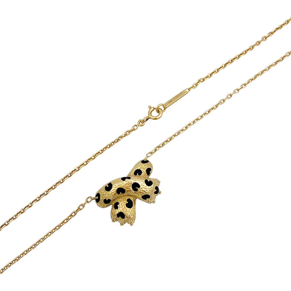 Collier FRED “Ombre Féline” en or jaune et émail - Image 4