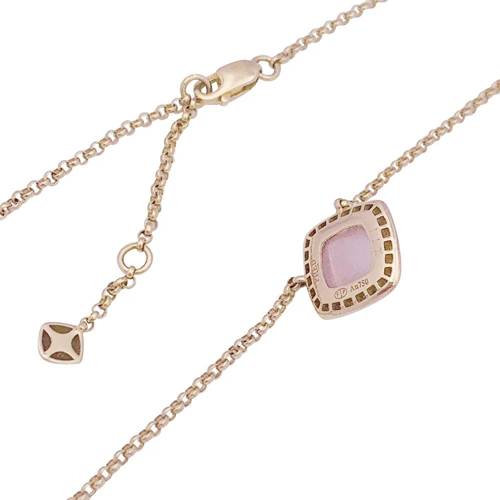 Collier FRED "Pain de sucre" en or rose, quartz rose et diamants - Image 5