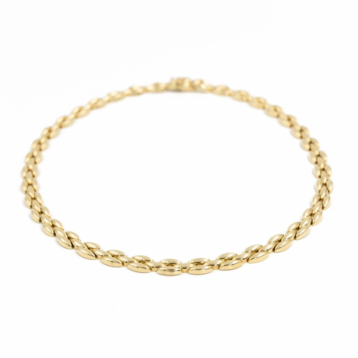 Collier Chaîne maille grain de riz en or jaune - Image 2