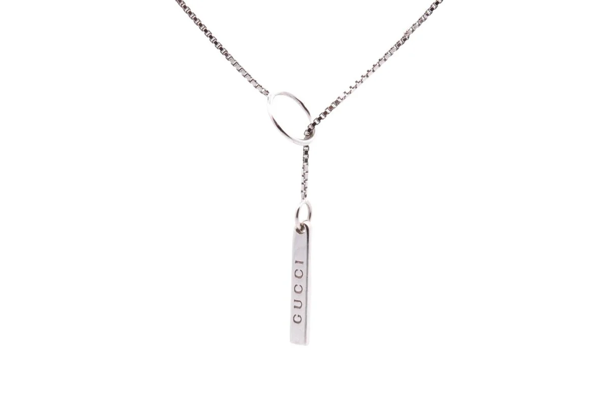 Collier GUCCI "Link to Love" en or blanc