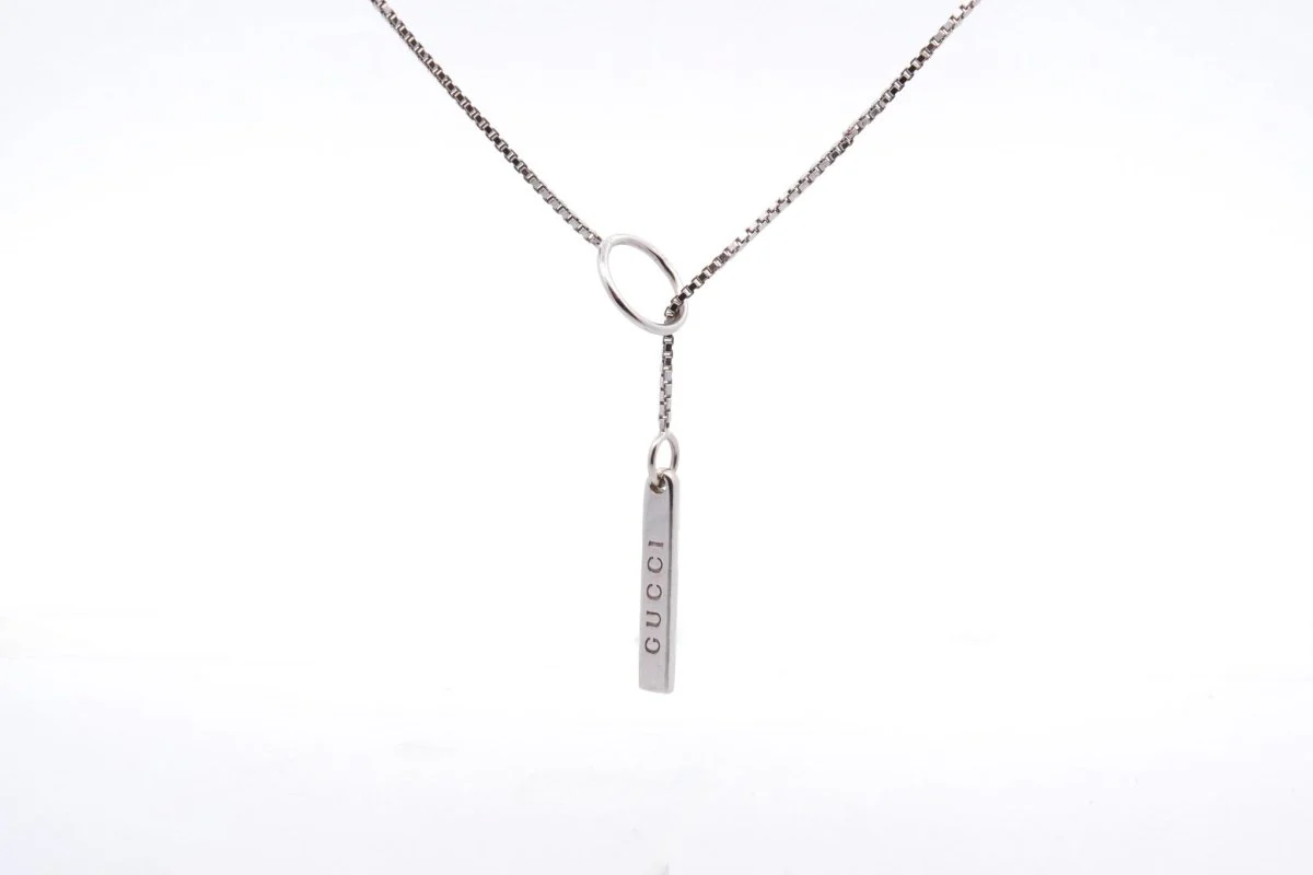 Collier GUCCI "Link to Love" en or blanc - Image 3