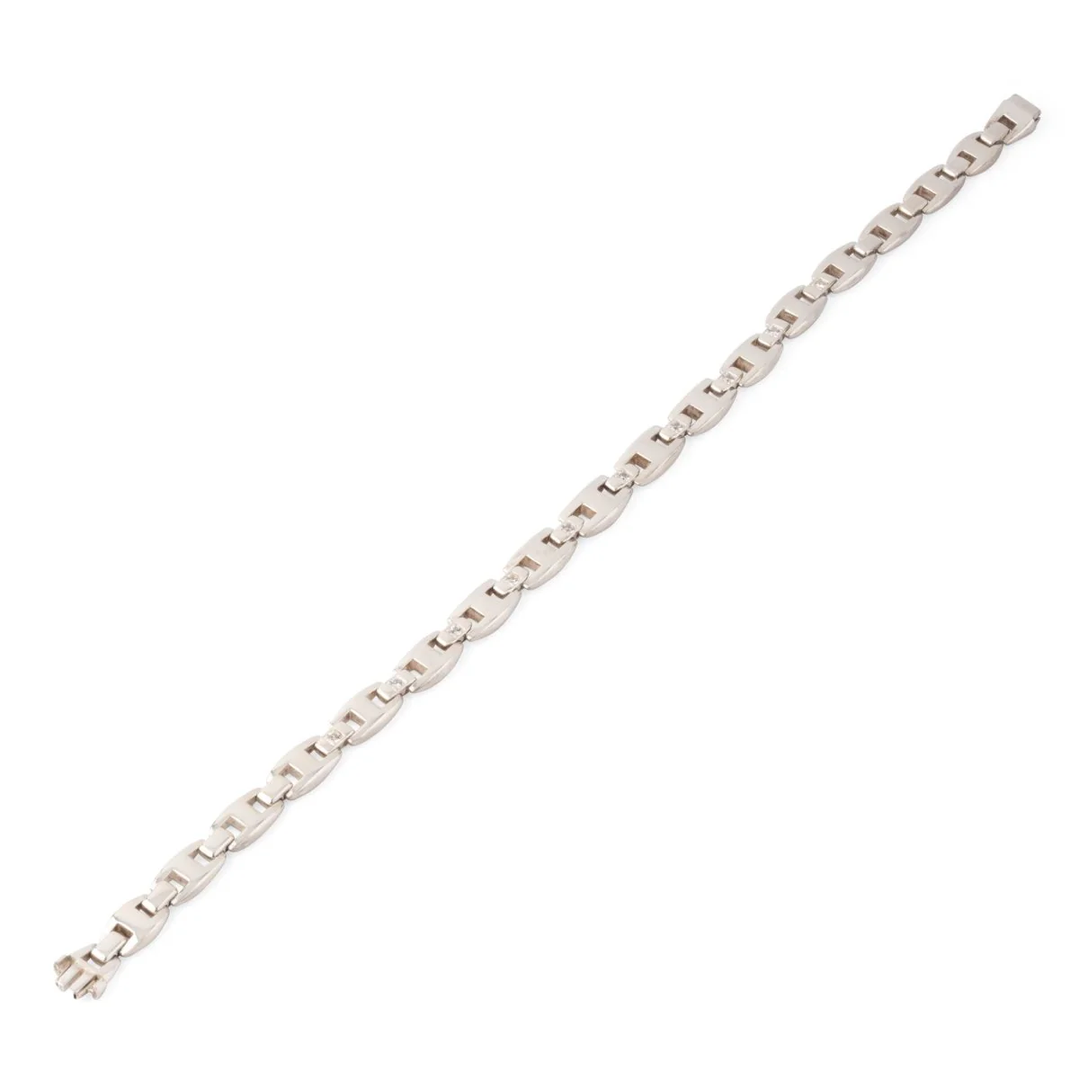 Collier HERMÈS "Cassiopée" en argent et saphirs blancs - Image 3