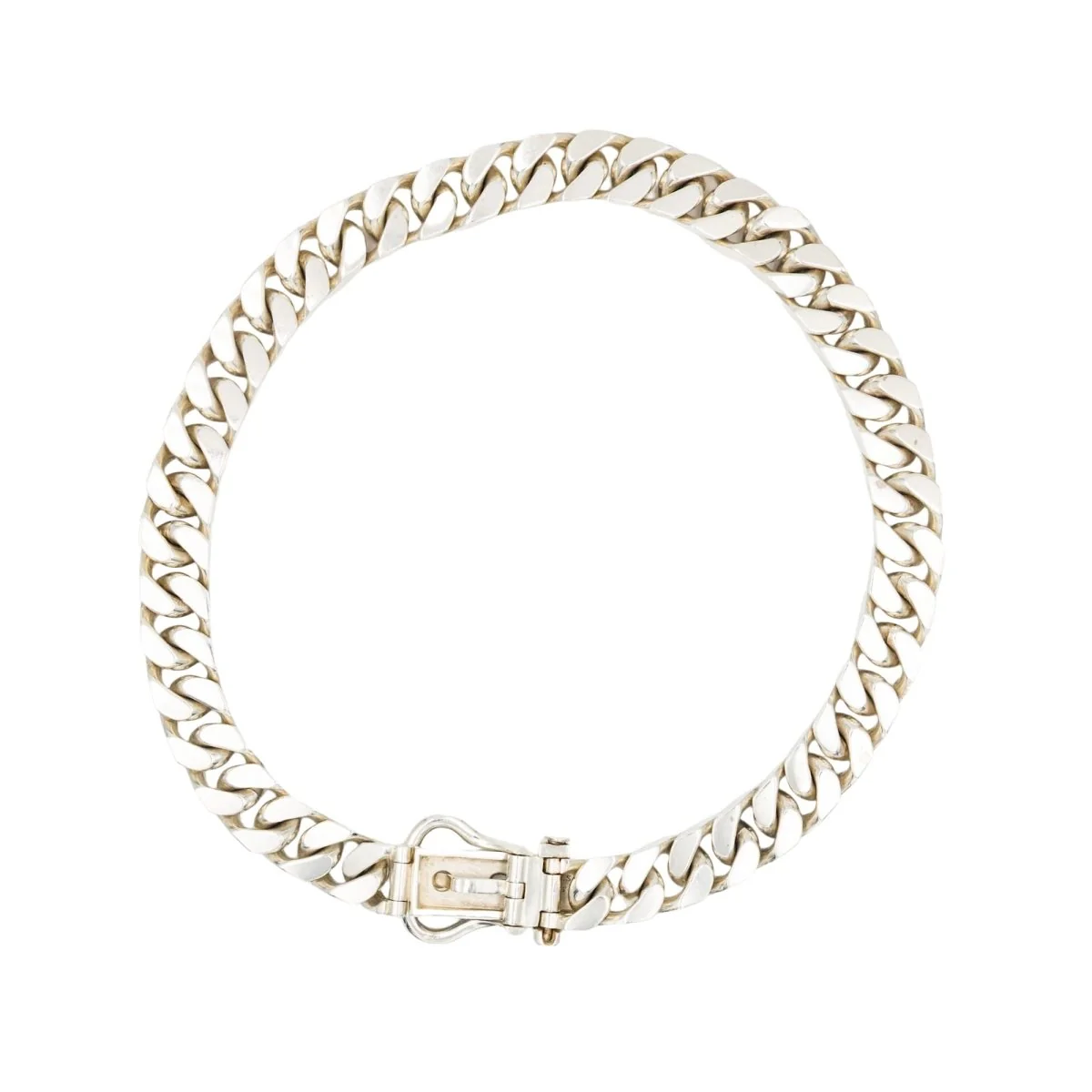 Collier HERMÈS par Gaëtan de Percin "Boucle Sellier" en argent - Image 5