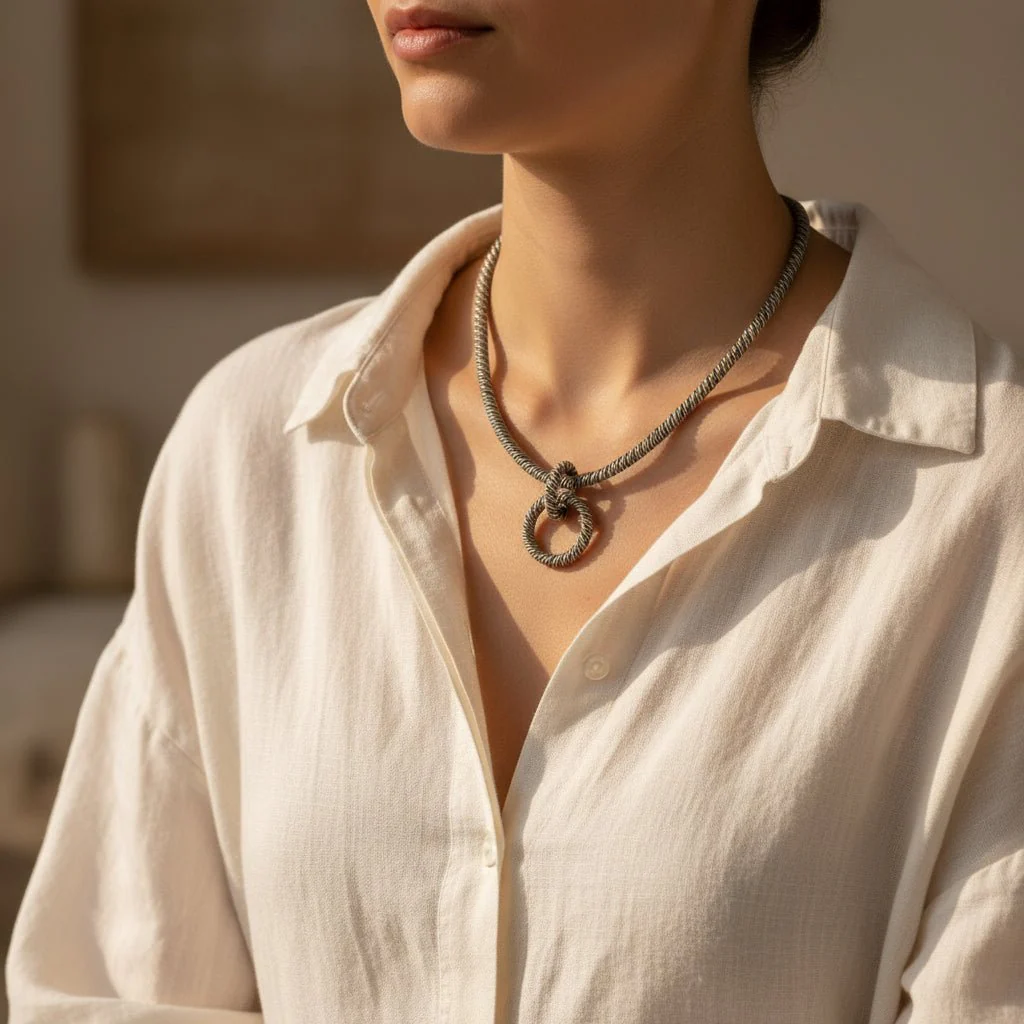 Collier HERMÈS en argent - Image 2