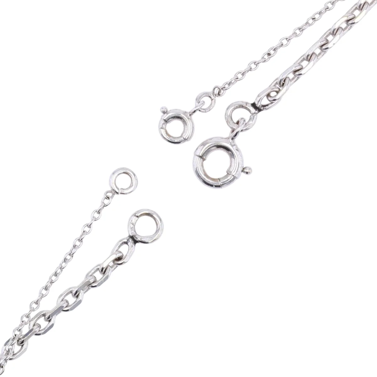Collier Maille en or blanc et jade - Image 6