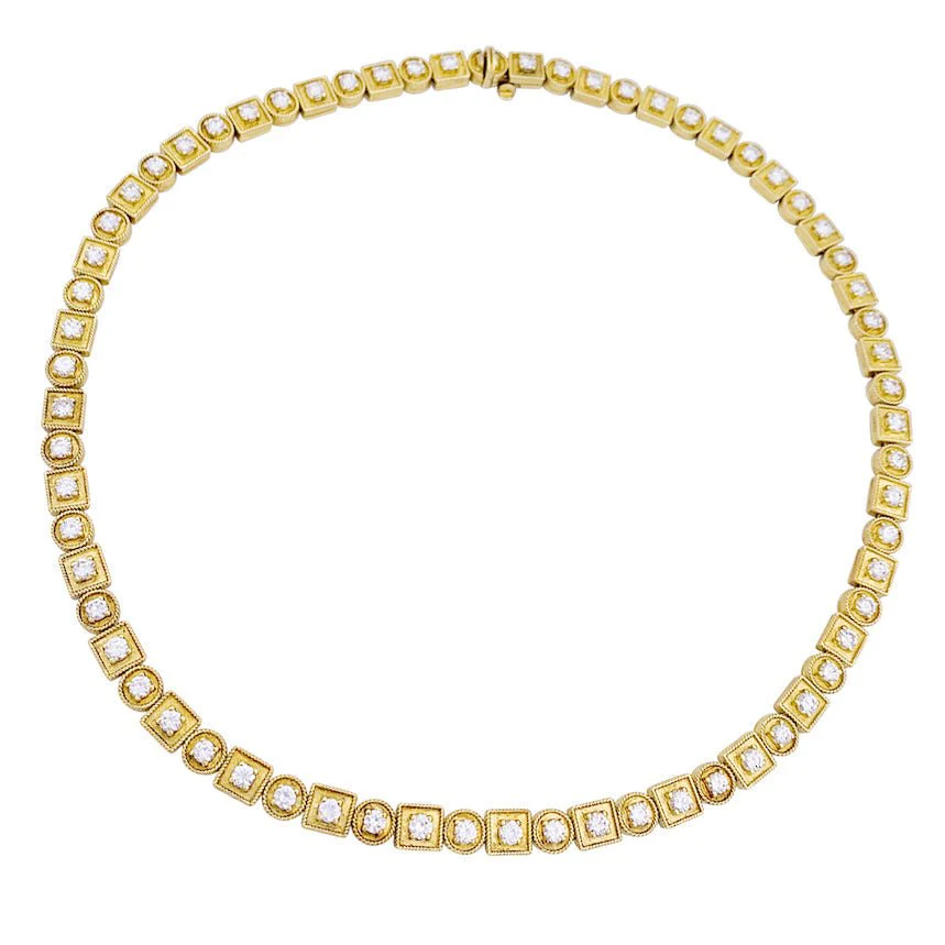 Collier Rivière LALAOUNIS "Byzantine" en or jaune et diamants