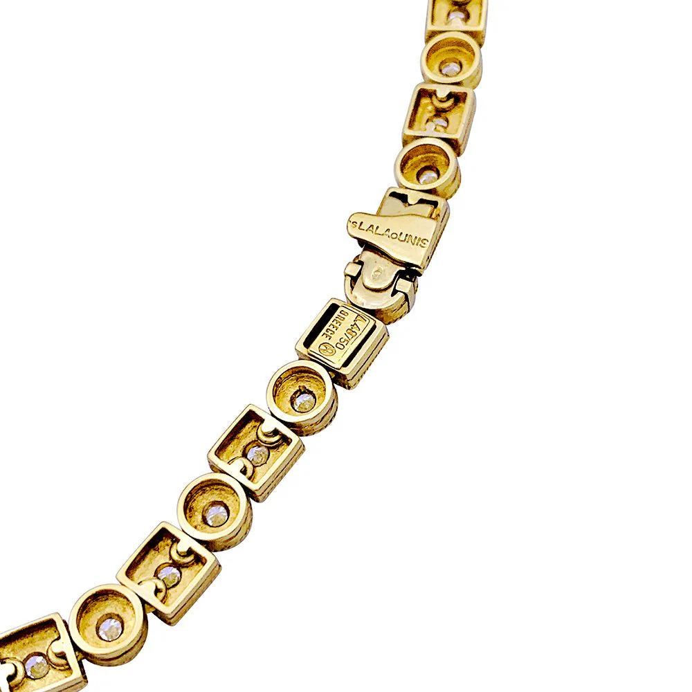 Collier Rivière LALAOUNIS "Byzantine" en or jaune et diamants - Image 5