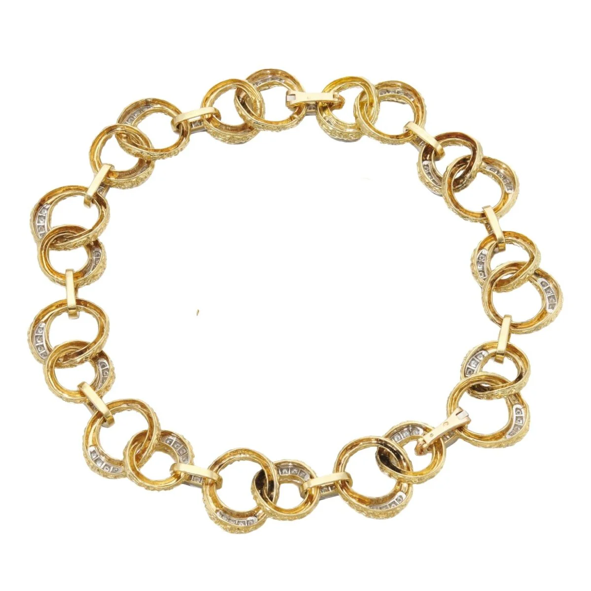 Collier M. GERARD en or jaune, platine et diamants - Image 3