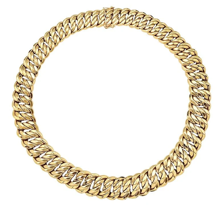 Collier maille américaine or jaune