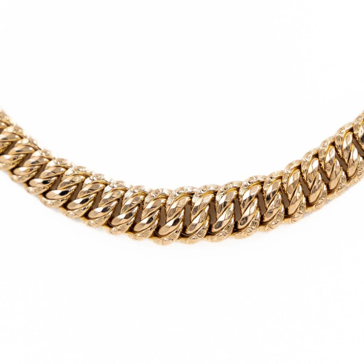 Collier Maille américaine en or jaune - Image 4