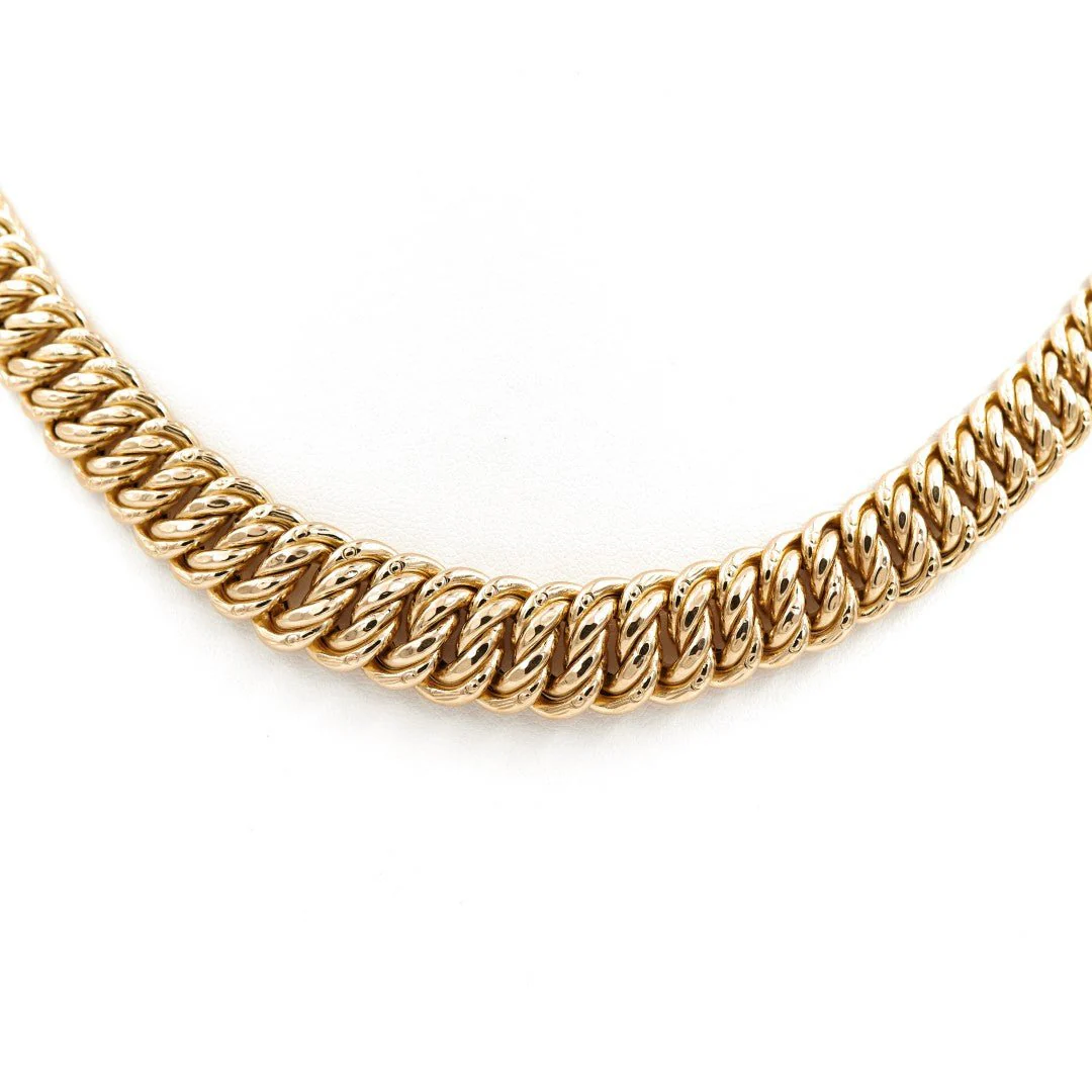 Collier Maille américaine en or jaune - Image 2