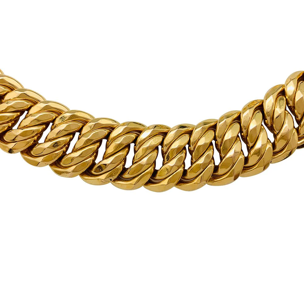 Collier maille américaine or jaune - Image 3