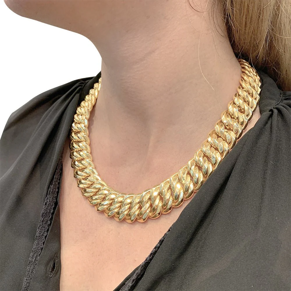 Collier maille américaine or jaune - Image 5