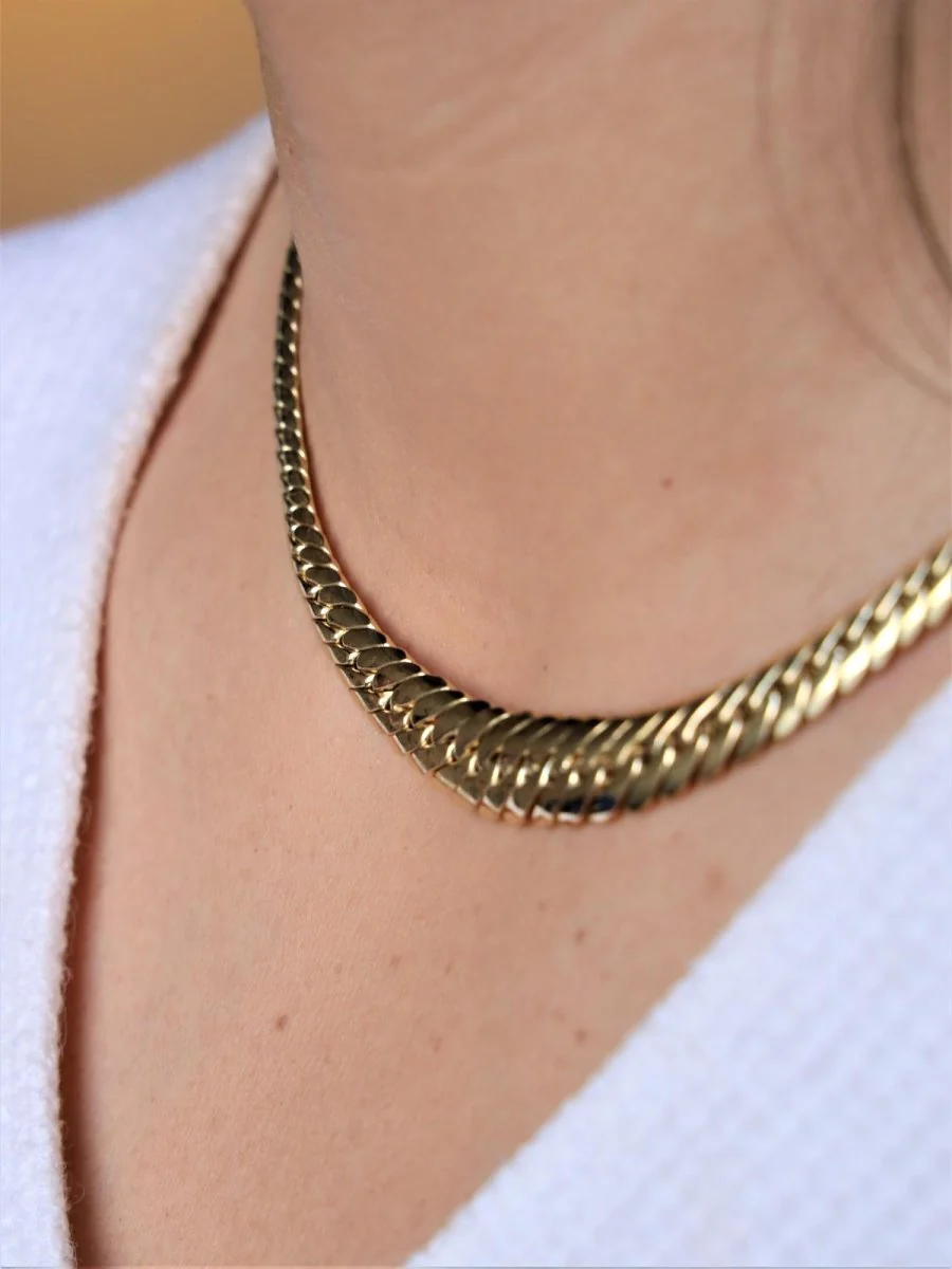 Collier Maille anglaise en or jaune - Image 6
