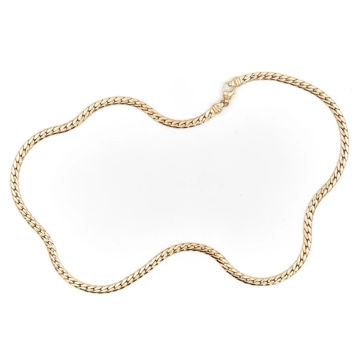 Collier Chaîne maille anglaise en or jaune - Image 4