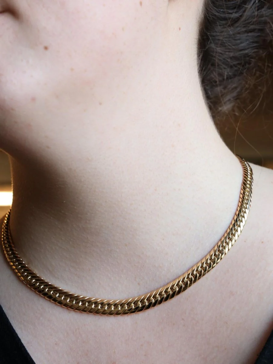 Collier Maille anglaise en or jaune - Image 7