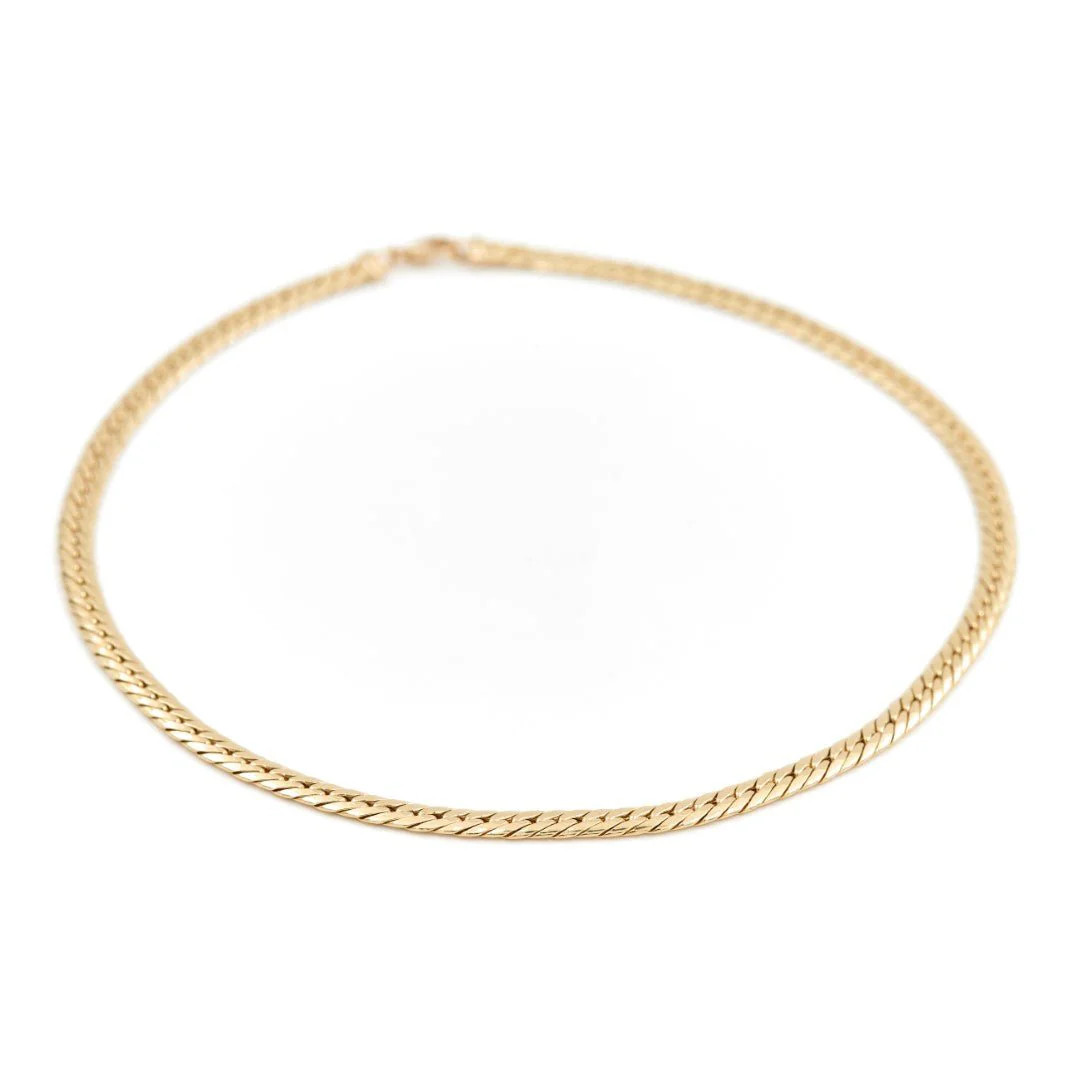 Collier Chaîne maille anglaise en or jaune - Image 2