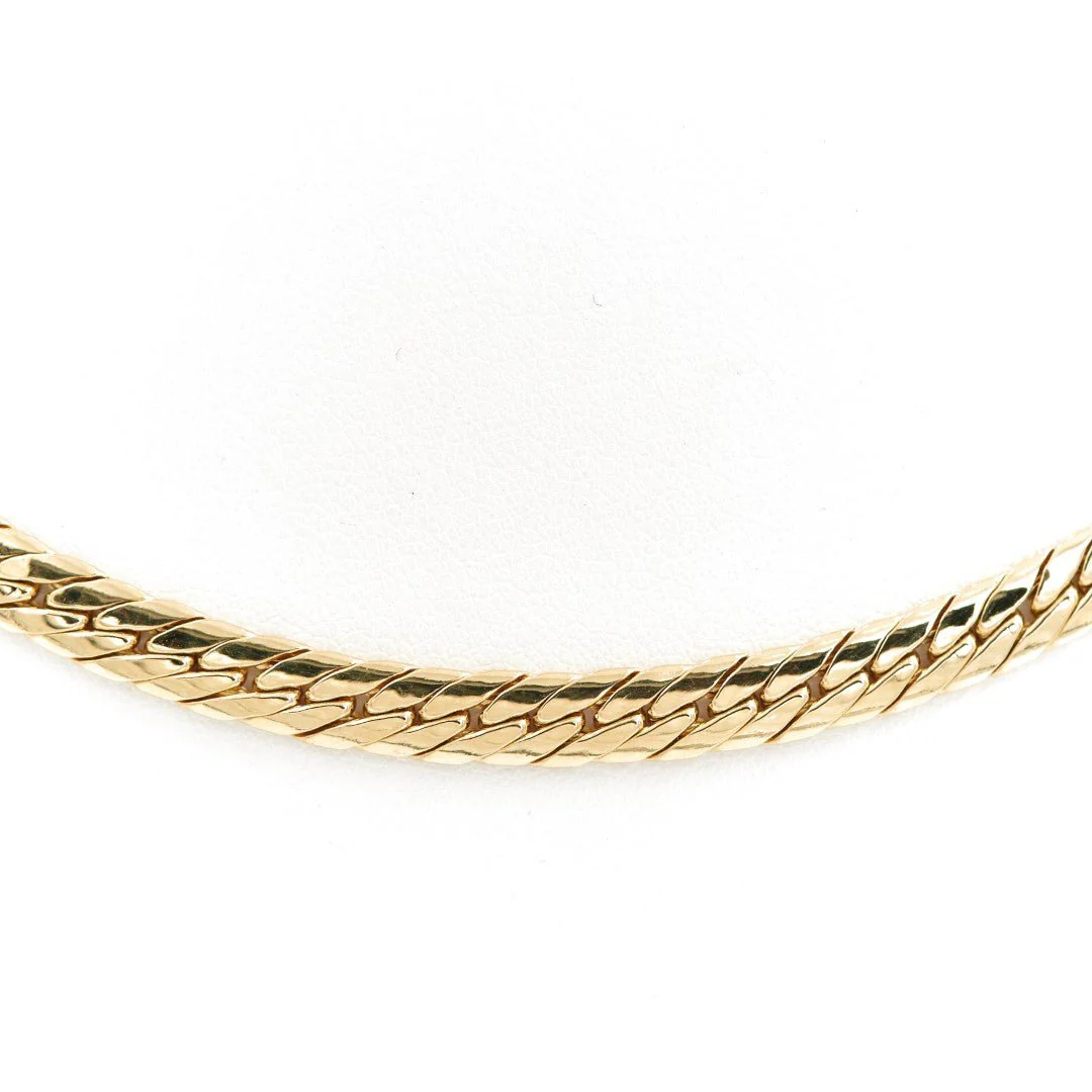 Collier Chaîne maille anglaise en or jaune - Image 3