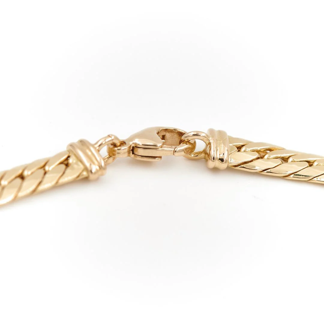 Collier Chaîne maille anglaise en or jaune - Image 5