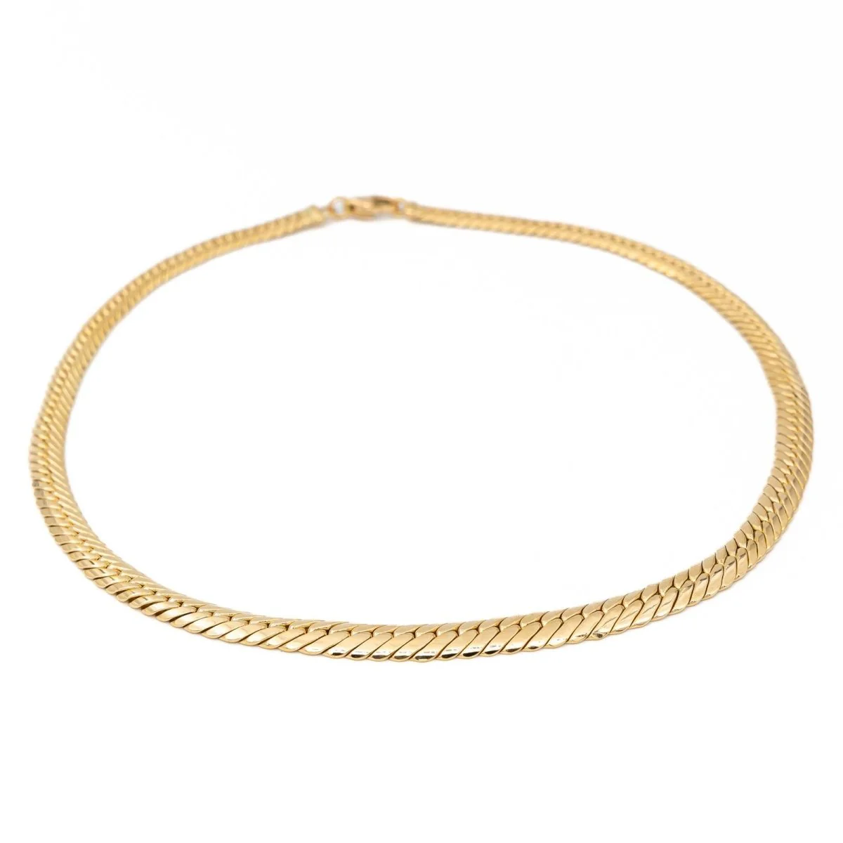 Collier Chaîne maille anglaise en or jaune - Image 2