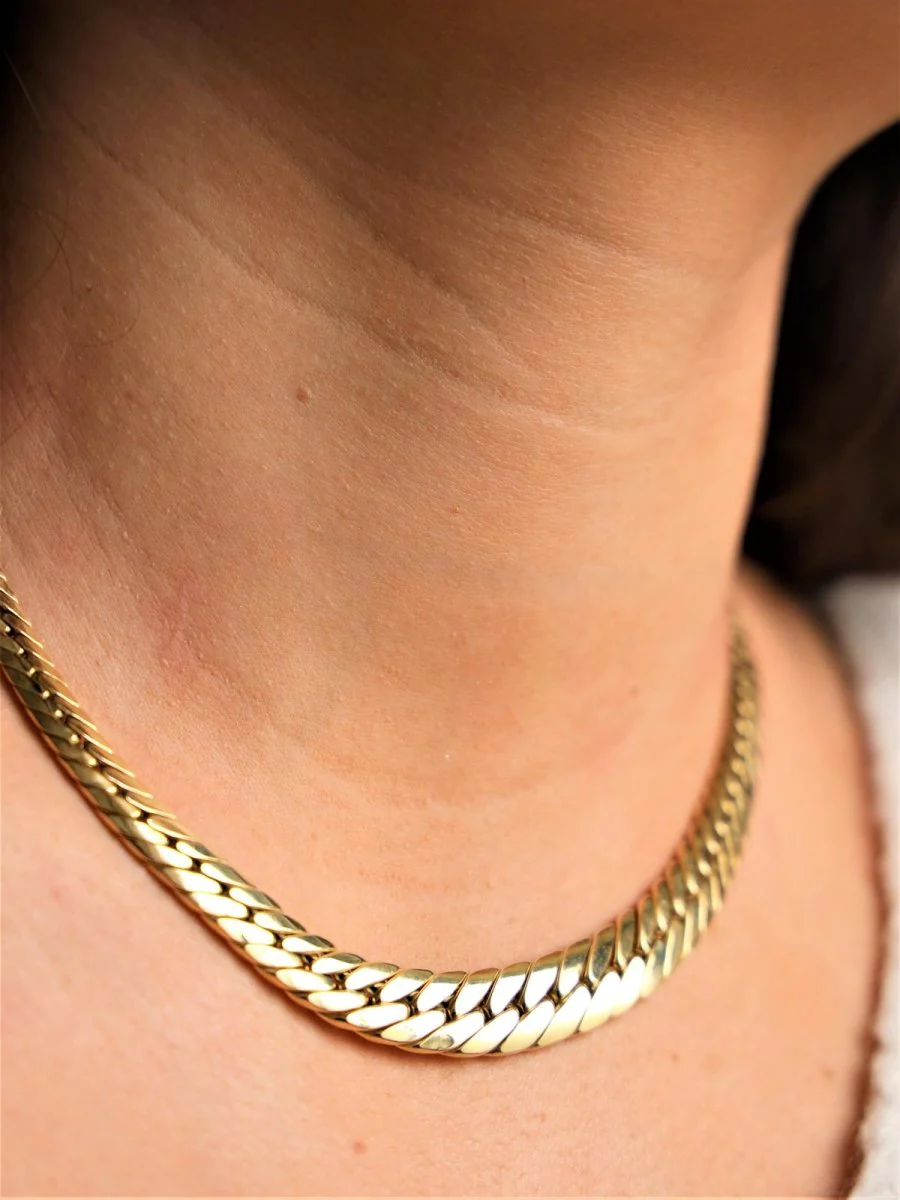 Collier Maille anglaise en or jaune - Image 7