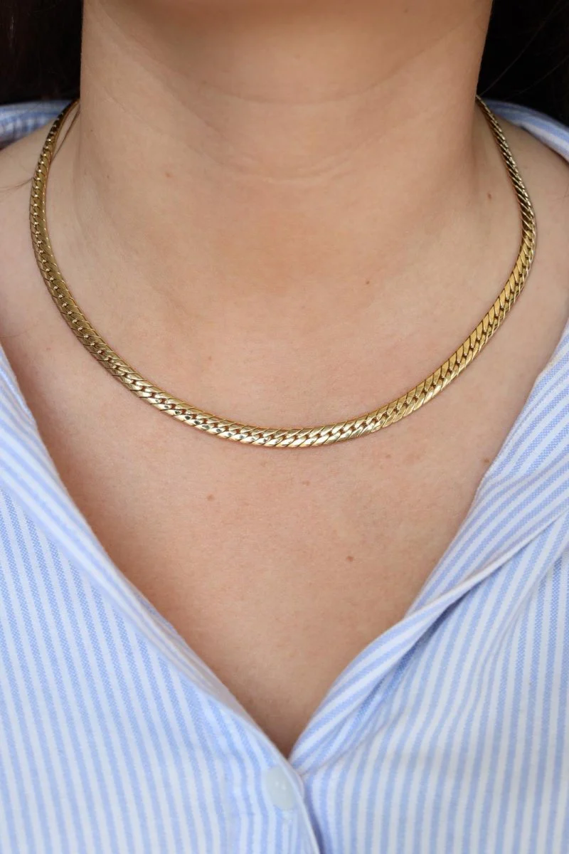 Collier Maille anglaise Or jaune - Image 2