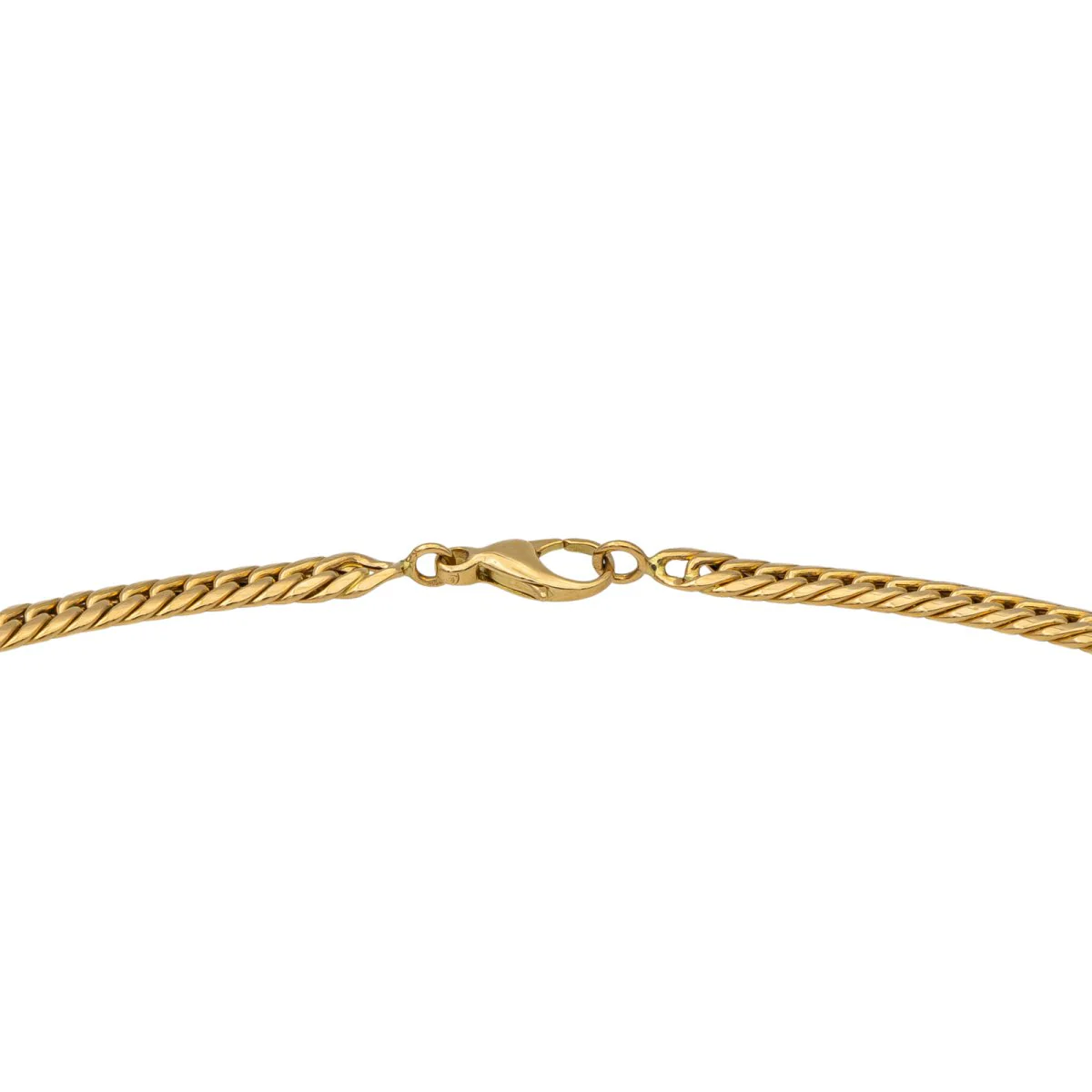 Collier Maille anglaise Or jaune Emeraude - Image 7