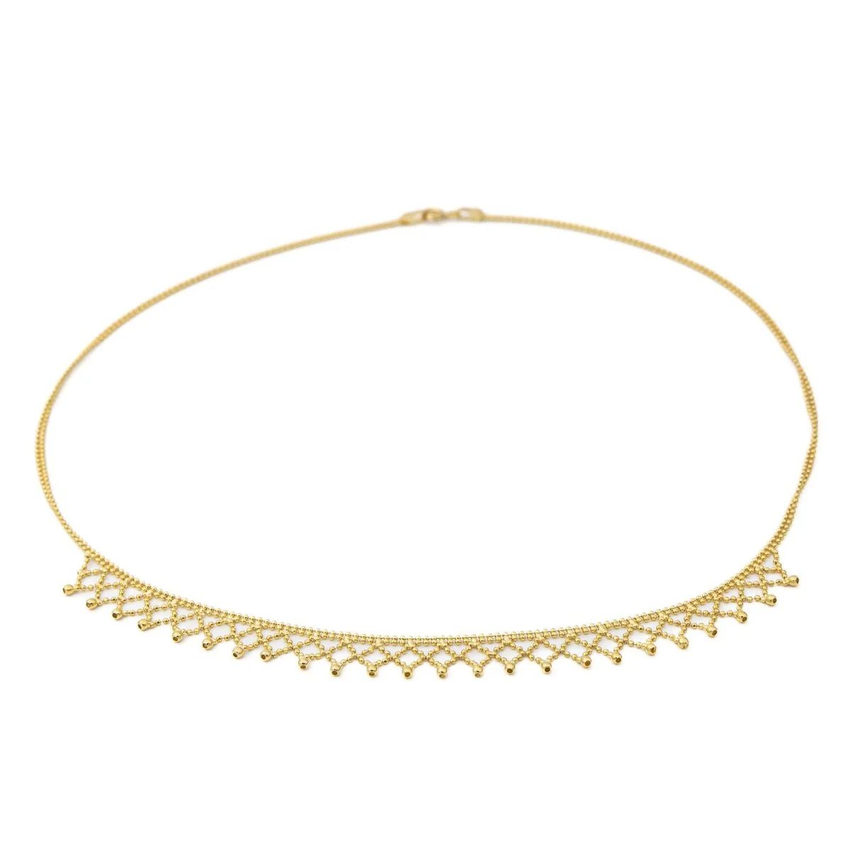 Collier Maille boule Or jaune - Image 3