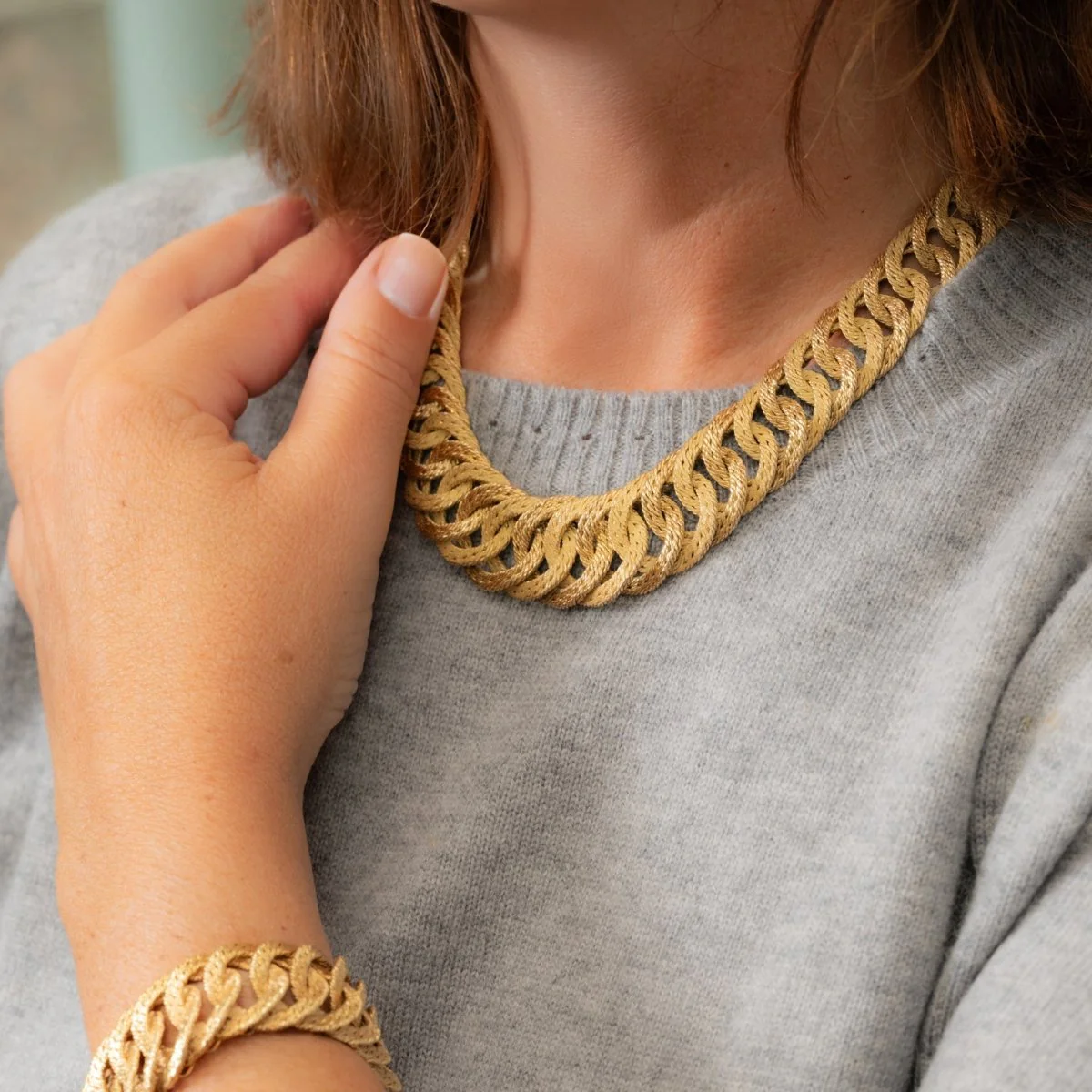 Collier Maille BULGARI en or jaune - Image 2