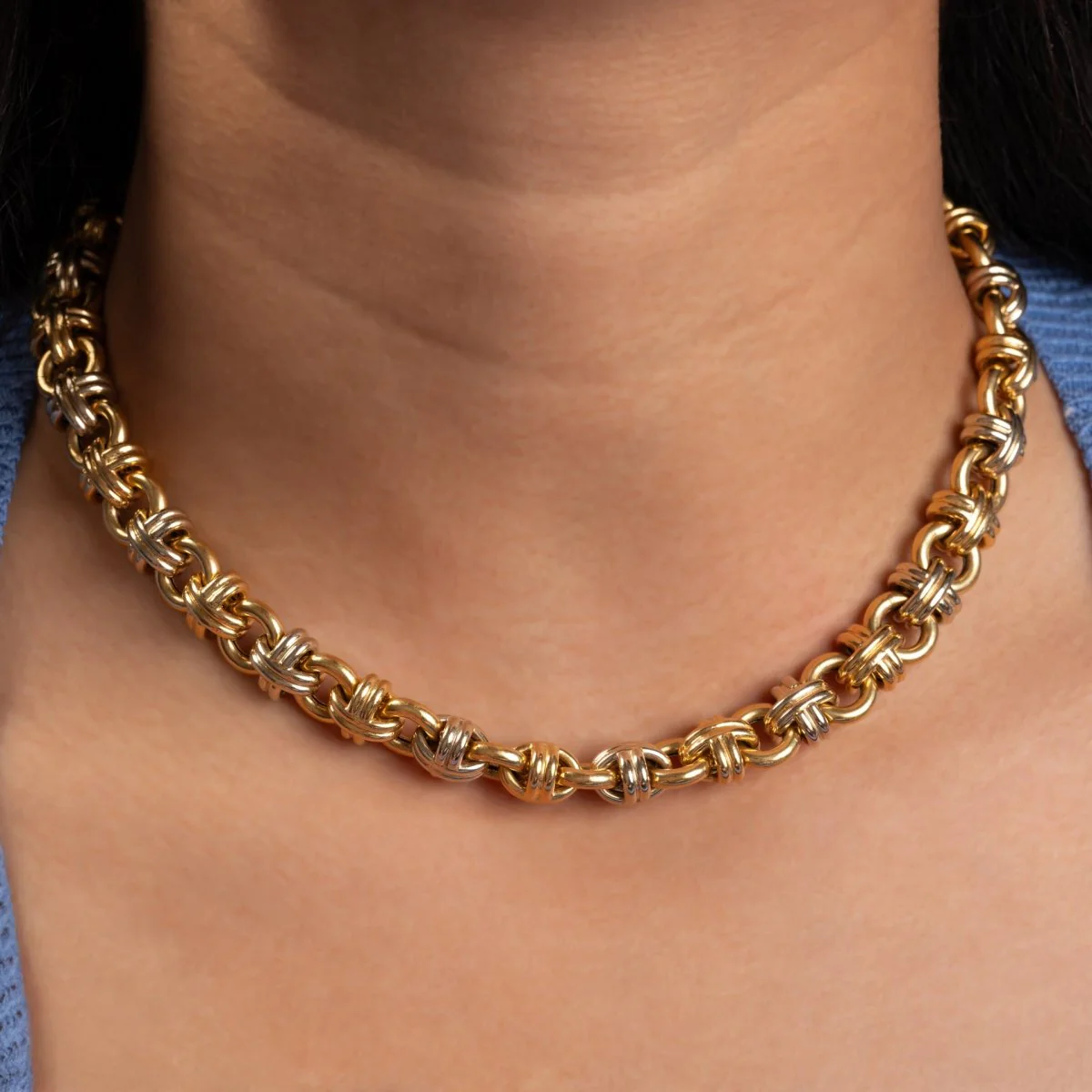 Collier Maille CAPLAIN SAINT ANDRÉ en or jaune et or blanc - Image 2