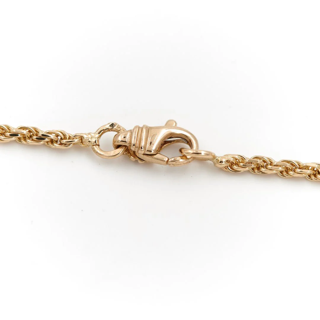 Collier Chaîne maille corde en or jaune - Image 4