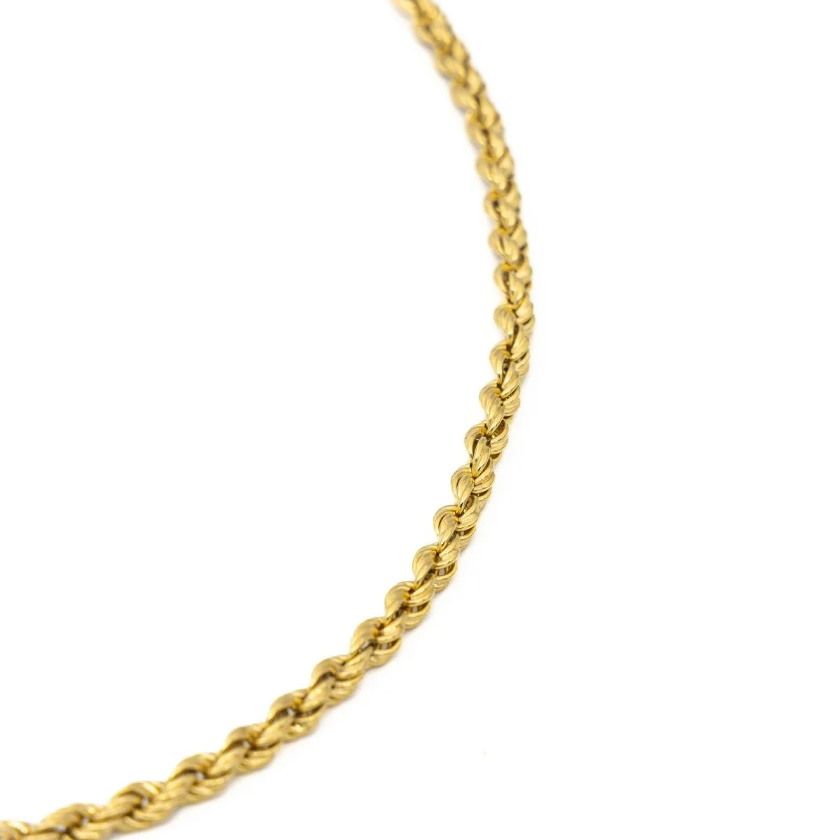 Collier Chaîne maille corde en or jaune - Image 11