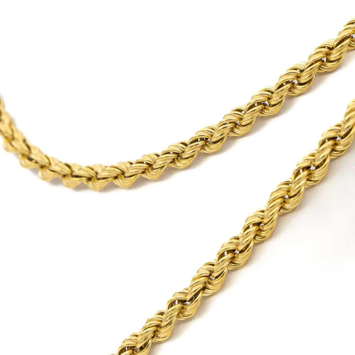 Collier Chaîne maille corde en or jaune - Image 2