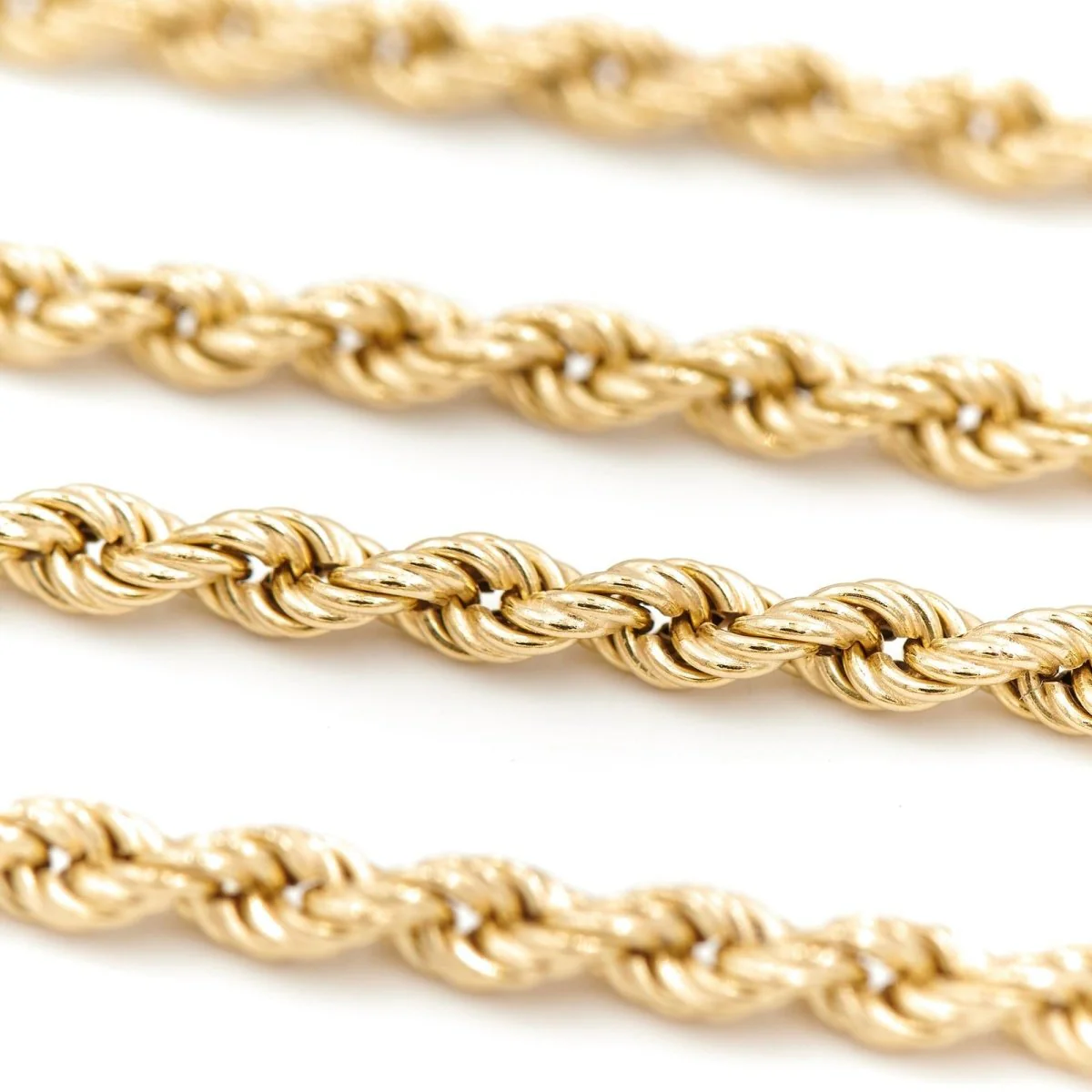 Collier Chaîne maille corde en or jaune - Image 4