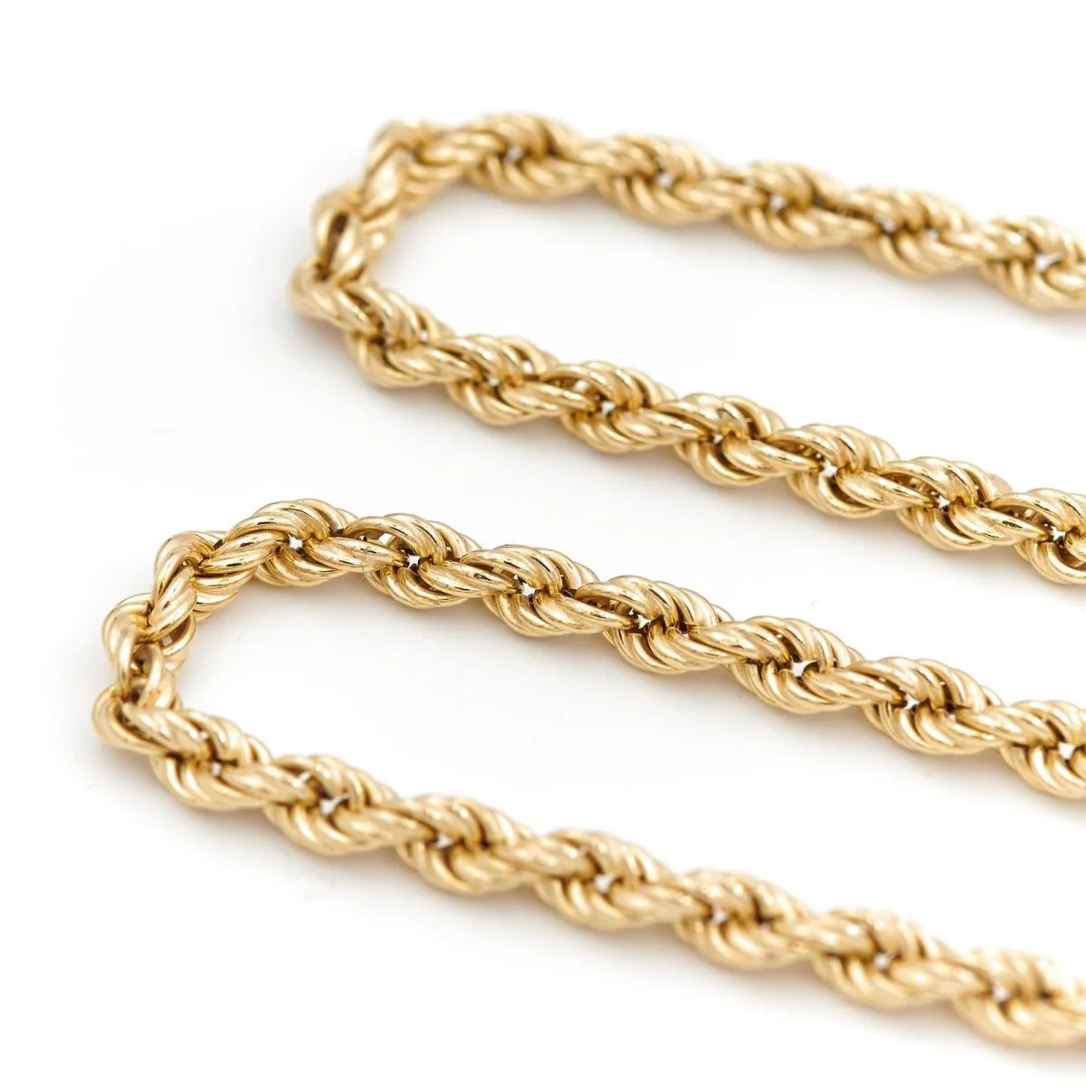 Collier Chaîne maille corde en or jaune - Image 8